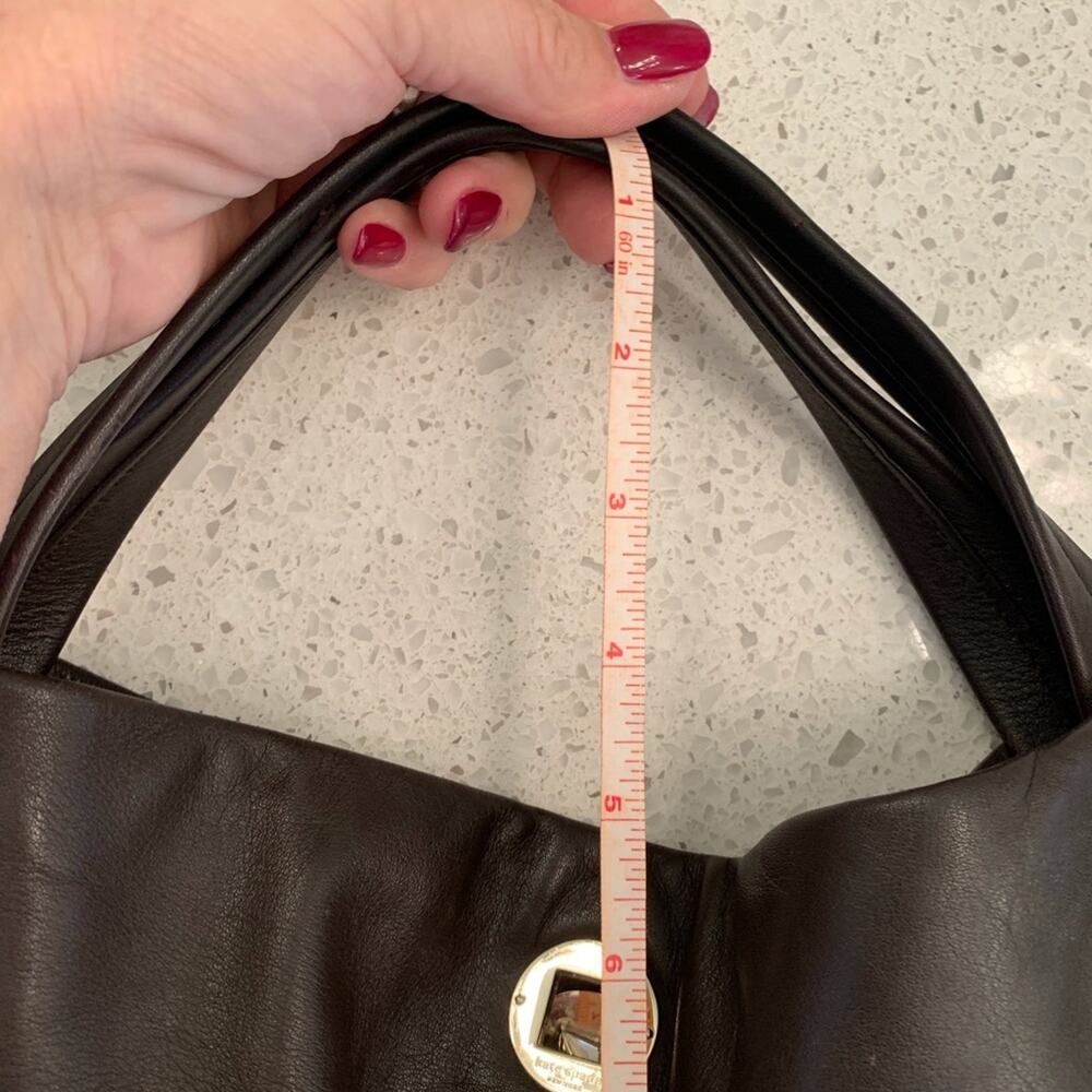 EUC Kate Spade Sutton Place Willa Tote Brown Unstructured Leather Medium Size - Picture 5 of 8